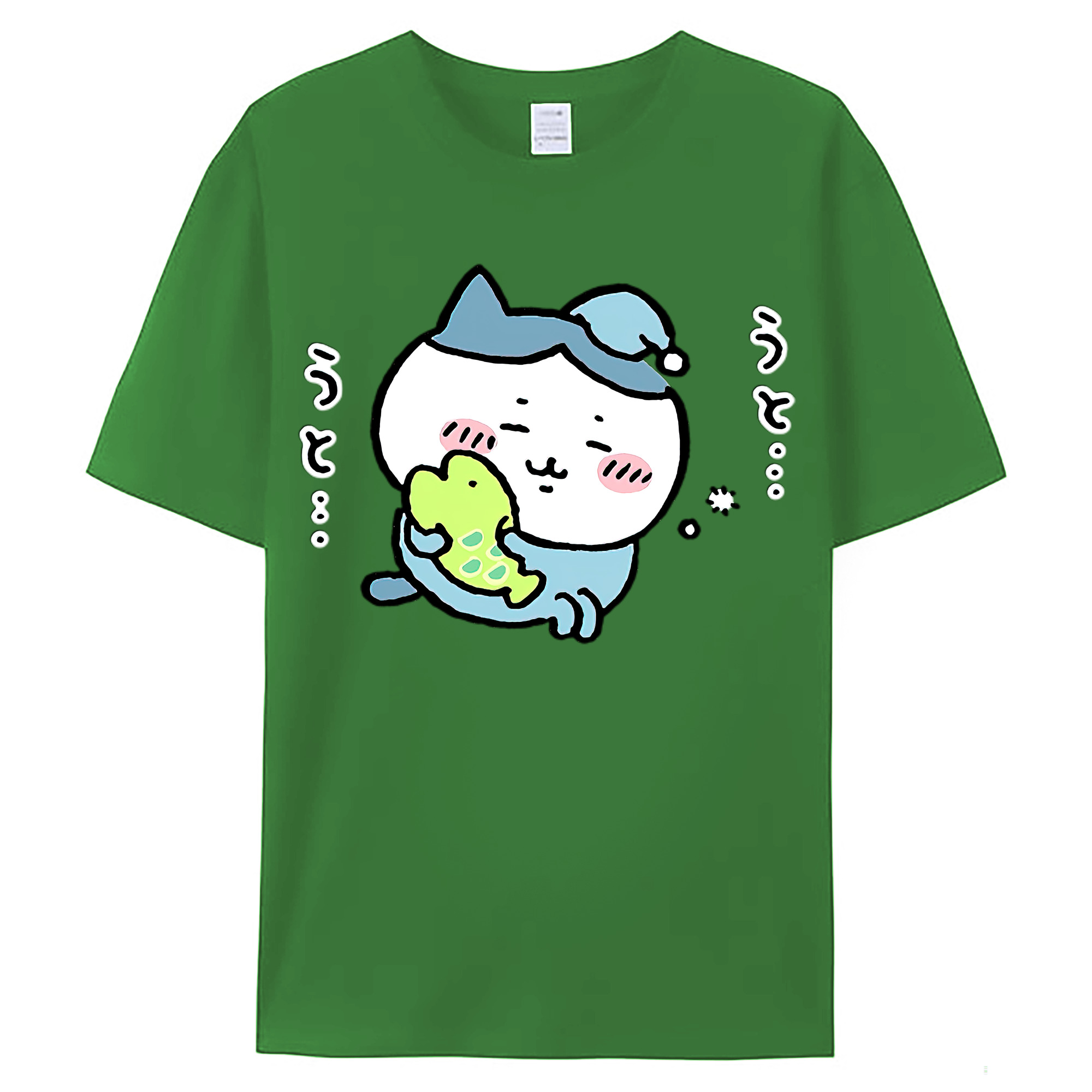 （画像用） ちいかわ ハチワレ Chii-kawa hachiware レディースカジュアルプリントTシャツ（綿100％）